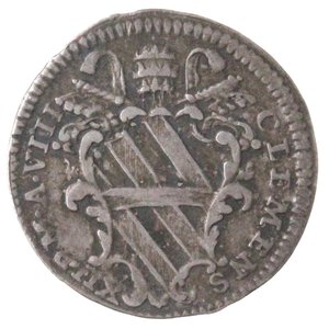 obverse: Roma. Clemente XII. 1730-1740. Grosso 1737 A. VIII. Ag. 