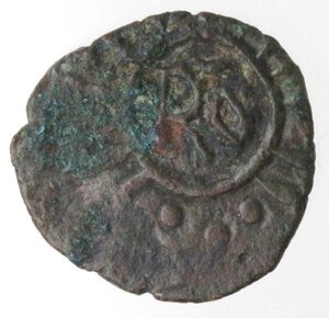 obverse: Salerno. Ruggero II. 1130-1140. Frazione di Follaro RO. Ae. 