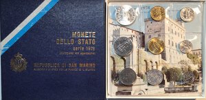 obverse: San Marino. Serie divisionale annuale 1978 Il lavoro. Con moneta da 500 lire in Ag. 