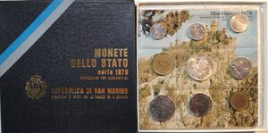 obverse: San Marino. Serie divisionale annuale 1979 Gli organi istituzionali dello Stato. Con moneta da 500 lire in Ag. 