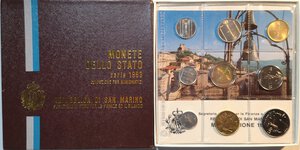 obverse: San Marino. Serie divisionale annuale 1983. Minaccia atomica. Con moneta da 500 lire in Ag. 