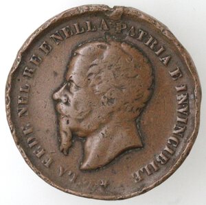 obverse: Medaglie. Vittorio Emanuele II. 1861-1878. Ae. Avellino - A ricordo della lotta contro il brigantaggio. Montefalcione 12 Luglio 1861. 
