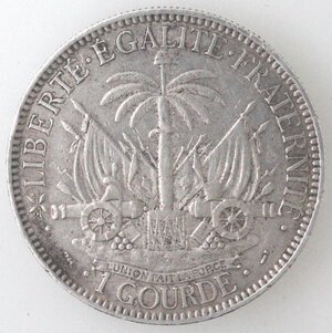 reverse: Haiti. 100 Gourde 1881. Ag. 