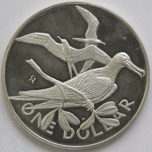 reverse: Isole Vergini. Dollaro 1974. Ag 925. 