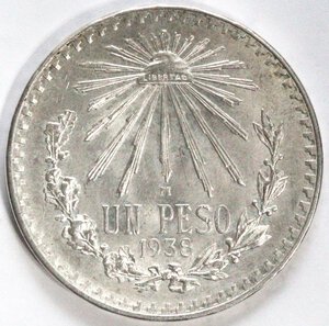 reverse: Messico. Peso 1938. Ag. 