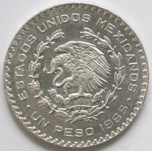 obverse: Messico. Peso 1965. Ag 100. 