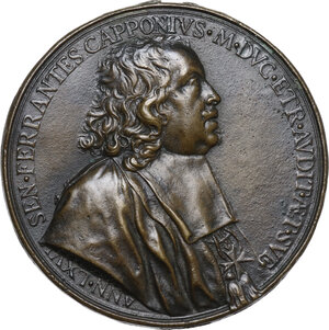 obverse: Ferrante Capponi (1611-1689).. Medaglia con piccolo bordo modanato s.d (1677)
