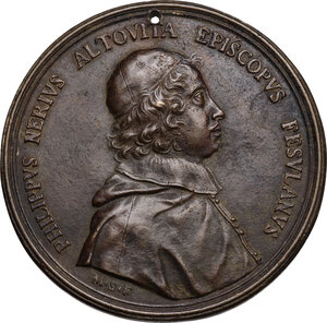obverse: Filippo Neri Altoviti (1634-1702), cardinale. . Medaglia con bordo modanato 1685