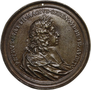 obverse: Pietro Matteo Maggi (...-1681), uditore del granduca Cosimo III.. Medaglia con bordo modanato s.d