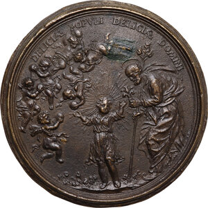 reverse: Cosimo III de  Medici (1670-1723). Medaglia con bordo modanato 1720