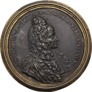 obverse: Vincenzo da Filicaia (1642-1707). Medaglia con bordo modanato s.d