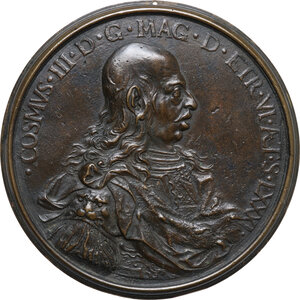 obverse: Cosimo III de  Medici (1670-1723). Medaglia con bordo modanato s.d. (1723)