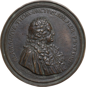 obverse: Alamanno Tommaso Pazzi (1647-1735).. Medaglia con bordo modanato s.d. (1735)