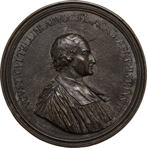 obverse: Agostino Coltellini (1613-1682), avvocato e letterato.. Medaglia con bordo modanato 1747