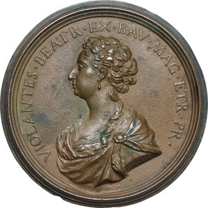 obverse: Violante Beatrice di Baviera (1673-1731). . Medaglia unifacie con bordo modanato s.d
