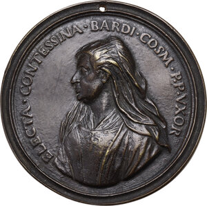 obverse: Contessina de  Bardi ( ? -1473). Medaglia con bordo modanato s.d