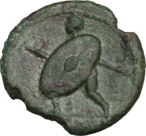 reverse: North-eastern Italy, Ariminum. AE Obol or Quartuncia, 268-240 BC