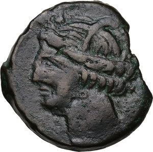 obverse: First Punic War.. AE Dishekel. Circa 264-241 BC. Uncertain mint