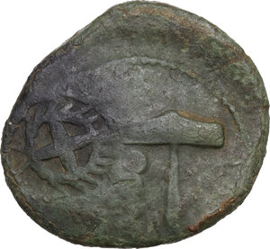 reverse: Etruria, Populonia. AE Triens of 10-Units, late 3rd century BC