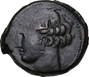 obverse: AE Shekel. Circa  264-238 BC. Uncertain mint