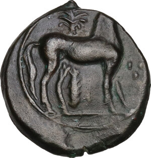 reverse: AE 16.5 mm. Circa 375/50-340/25 BC. Uncertain mint in Sicily or Sardinia