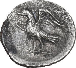 reverse: Central Italy, Alba Fucens. AR Obol, 280-275 BC