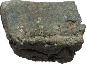 reverse: Aes Premonetale.. Aes Formatum. Large fragment of a bronze ingot. Central Italy, 8th-4th century BC