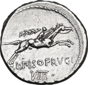 reverse: L. Calpurnius Piso Frugi.. AR Denarius, 90 BC