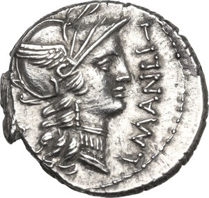 obverse: L. Manlius Torquatus.. AR Denarius, 82 BC