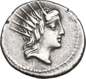 obverse: L. Lucretius Trio.. AR Denarius, 76 BC