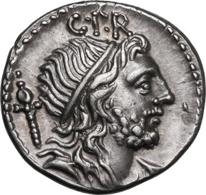 obverse: Cn. Lentulus.. AR Denarius, 76-75 BC