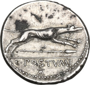 reverse: C. Postumius.. AR Denarius, 74 BC