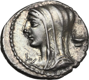 obverse: L. Cassius Longinus.. AR Denarius, 63 BC