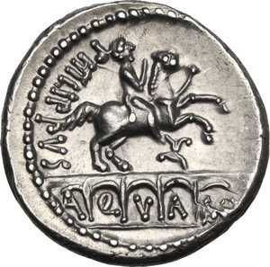 reverse: L. Marcius Philippus. . AR Denarius, 56 BC