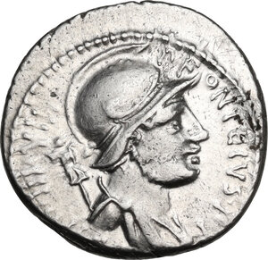 obverse: P. Fonteius P.f. Capito. . AR Denarius, 55 BC