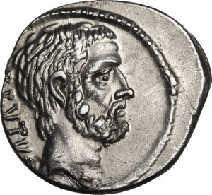 obverse: M. Junius Brutus.. AR Denarius, 54 BC