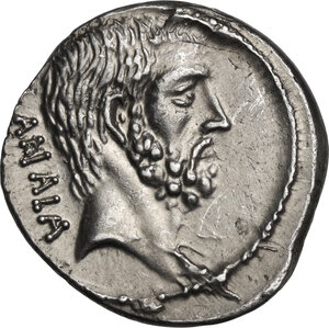 reverse: M. Junius Brutus.. AR Denarius, 54 BC