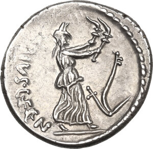 reverse: C. Vibius C. f. C. n. Pansa Caetronianus.. AR Denarius, 48 BC