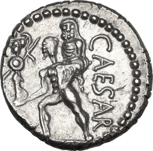 reverse: Julius Caesar.. AR Denarius, 47-46 BC