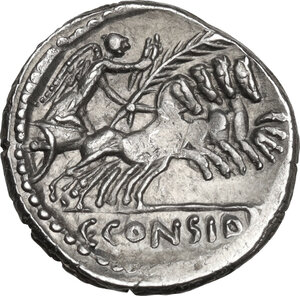 reverse: C. Considius Paetus.. AR Denarius, 46 BC