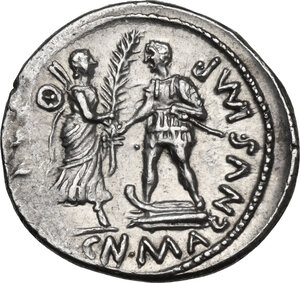 reverse: Pompey the Great.. AR Denarius, Spain, 46-45 BC