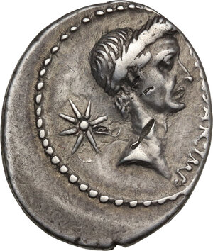 obverse: Julius Caesar.. AR Denarius, 44 BC