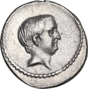 obverse: L. Livineius Regulus.. AR Denarius, 42 BC