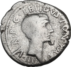 obverse: Lepidus and Octavian.. AR Denarius, 42 BC. Military mint traveling with Lepidus in Italy