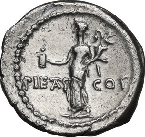 reverse: Mark Antony.. AR Denarius, 41 BC, mint moving with Mark Antony