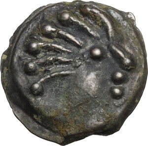 obverse: Northwest Gaul, Senones. Potin Unit. Circa 100-50 BC