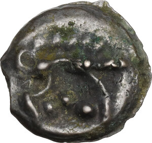 reverse: Northwest Gaul, Senones. Potin Unit. Circa 100-50 BC