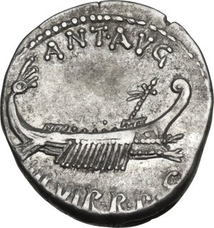 obverse: Mark Antony. AR Denarius, autumn 32-spring 31 BC. Legionary issue. Patrae(?) mint