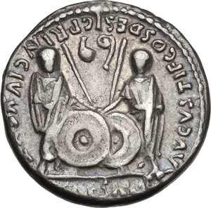 reverse: Augustus (27 BC-14 AD).. AR Denarius, Lugdunum mint. Struck 2 BC - 4 AD