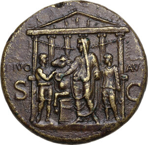 reverse: Caligula (37-41).. AE Sestertius, Rome mint, 40-41 AD